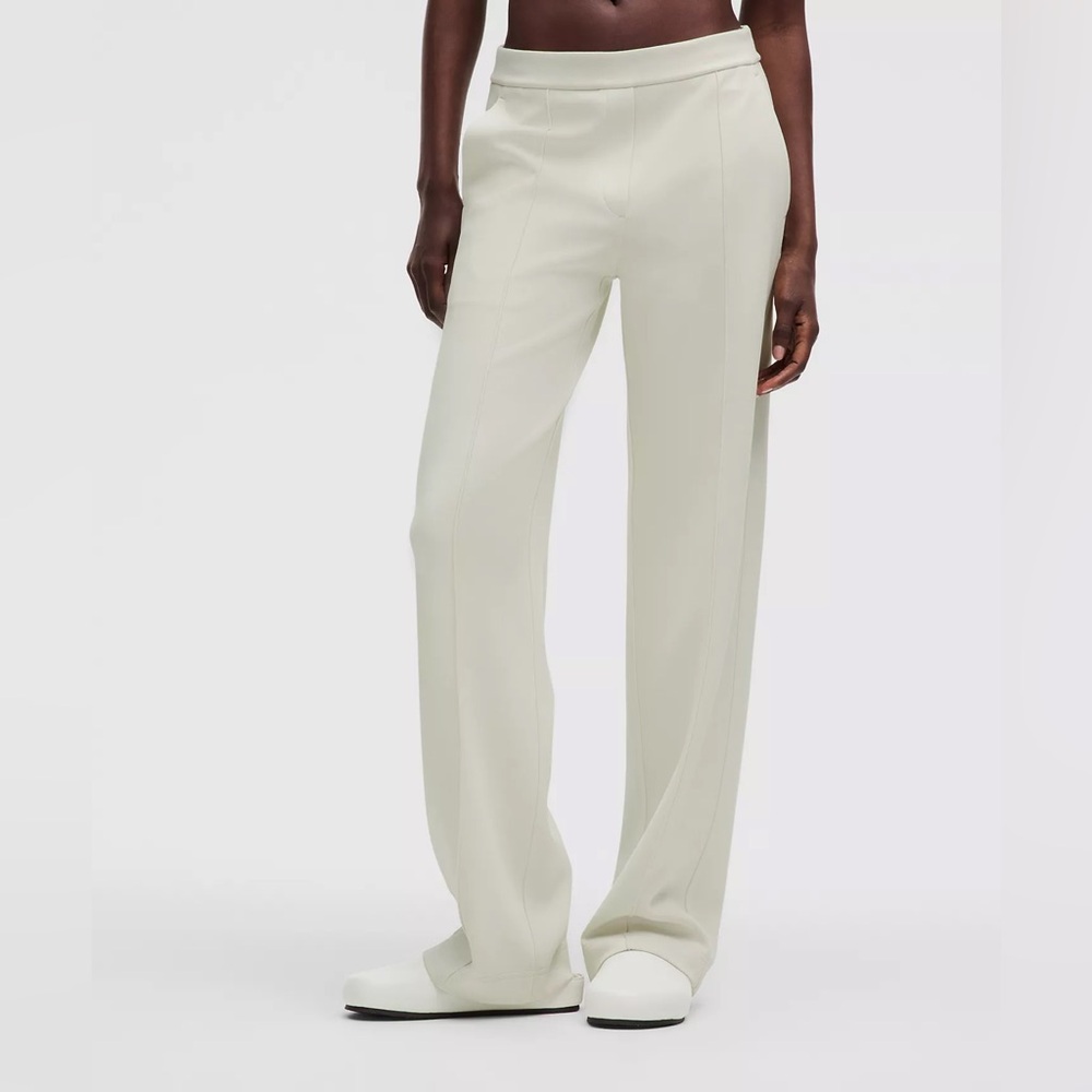 NWT Lululemon Softstreme Pin-tuck Mid Rise Pant Regular Color Bone Size S